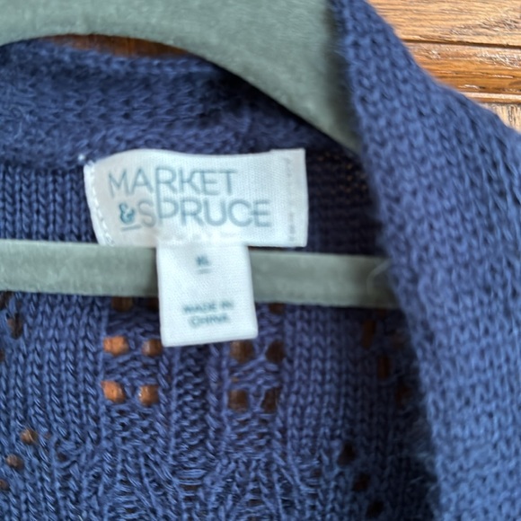 Market & Spruce long blue sweater. XL. 34” long. - Picture 2 of 4
